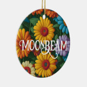 Retro 70er Stil farbenfrohe Gänse Keramik Ornament (Rechts)