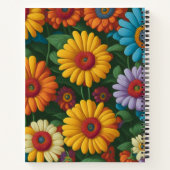 Retro 70er Stil farbenfrohe Gänse Notizblock (Rückseite)