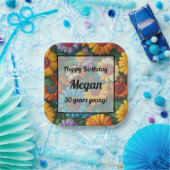 Retro 70er Stil farbenfrohe Gänse Pappteller (Party)