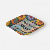 Retro 70er Stil farbenfrohe Gänse Pappteller (Gewinkelt)