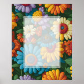 Retro 70er Stil farbenfrohe Gänse Poster (Vorne)