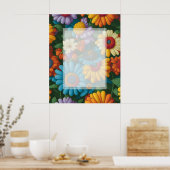 Retro 70er Stil farbenfrohe Gänse Poster (Küche)