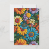 Retro 70er Stil farbenfrohe Gänse RSVP Karte (Rückseite)