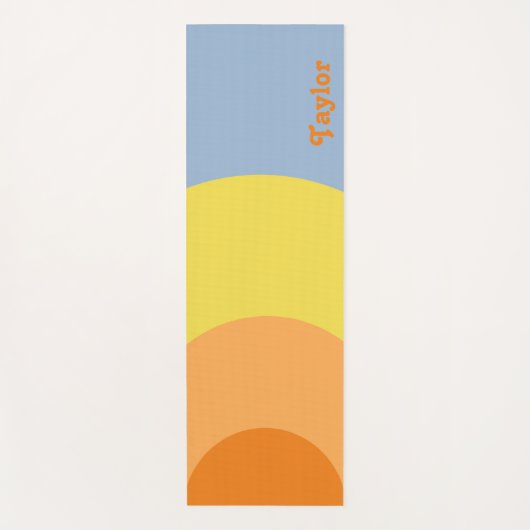 RETRO 70er-Stil Yogamatte (Vorderseite)