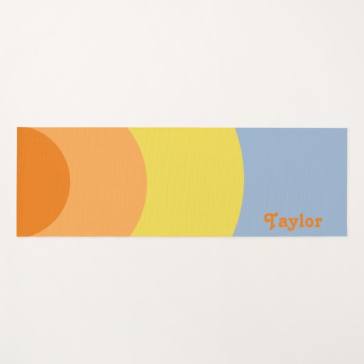 RETRO 70er-Stil Yogamatte (Vorderseite (Horizontal))