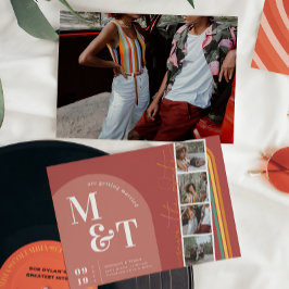 Retro 70er Streifen Arch | Foto für Filmstreifen Save The Date