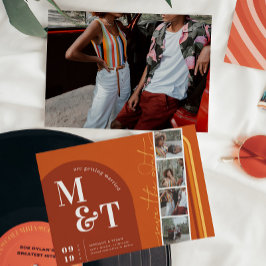 Retro 70er Streifen Arch | Foto für Filmstreifen Save The Date