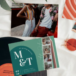 Retro 70er Streifen Arch | Foto für Filmstreifen Save The Date