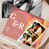 Retro 70er Streifen Arch Save The Date