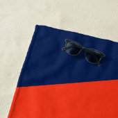 Retro 70er Streifen Personalisierter Name Strandtuch (Beispiel)