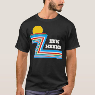 Retro 70er Stripe Reisen New Mexico T-Shirt