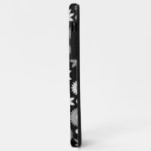 Retro 70er Style Blume Monochrome Big Pattern Case-Mate iPhone Hülle (Hinten/Links)