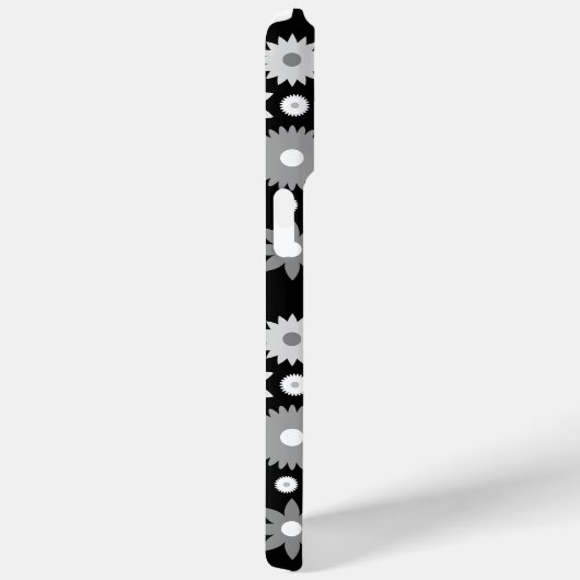 Retro 70er Style Blume Monochrome Muster Case-Mate iPhone Hülle (Rückseite / Rechts)