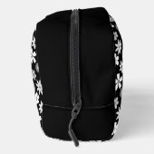 Retro 70er Style Blume Monochrome Rpt Muster Waschbeutel (Rechts)