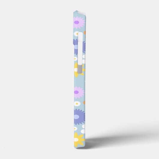 Retro 70er Style Blume Muster Pastellfarben Case-Mate iPhone Hülle (Rückseite / Links)