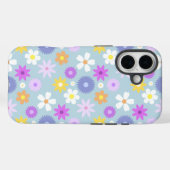 Retro 70er Style Blume Muster Pastellfarben Case-Mate iPhone Hülle (Rückseite (Horizontal))