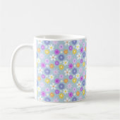 Retro 70er Style Blume Rpt Muster Pastellfarben Kaffeetasse (Links)
