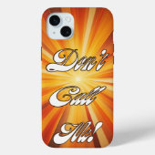 Retro 70er Style Orange Sonnenstrahlen "Ruf mich n Case-Mate iPhone Hülle (Rückseite)