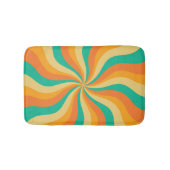 Retro 70er Sunburst farbenfroher Hintergrund Badematte (Vorderseite)