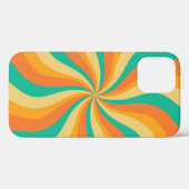 Retro 70er Sunburst farbenfroher Hintergrund Case-Mate iPhone Hülle (Rückseite (Horizontal))