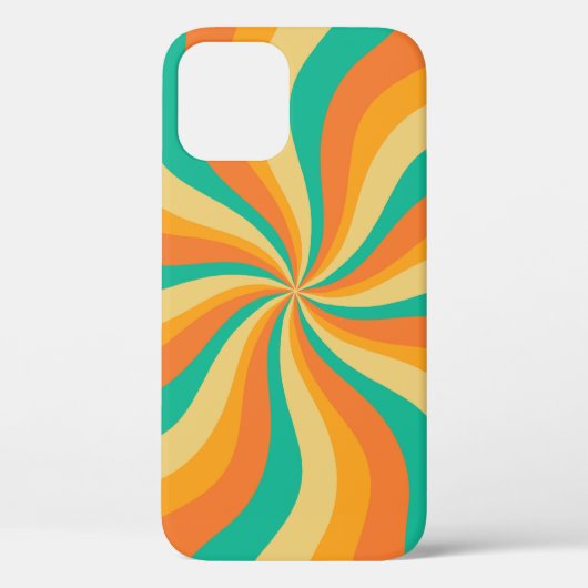 Retro 70er Sunburst farbenfroher Hintergrund Case-Mate iPhone Hülle (Rückseite)