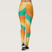 Retro 70er Sunburst farbenfroher Hintergrund Leggings (Rückseite)