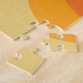 Retro 70er Sunburst farbenfroher Hintergrund Puzzle (Seite)