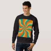 Retro 70er Sunburst farbenfroher Hintergrund Sweatshirt (Vorne ganz)
