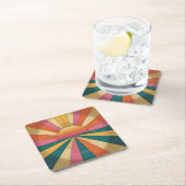 Retro 70er Sunset Untersetzer Set (Vor Ort)