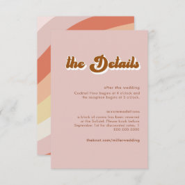 Retro 70er Terracotta - Detailkarte Einladung