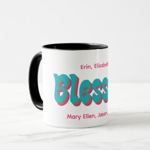 Retro 70er Thanksgiving BLESSED gestapelter Gradie Tasse