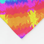 Retro 70er TieDye Hippie-psychedelisches buntes Fleecedecke (Ecke)