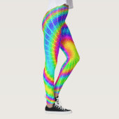 Retro 70er TieDye Hippie-psychedelisches buntes Leggings (Rechts)