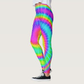Retro 70er TieDye Hippie-psychedelisches buntes Leggings (Links)