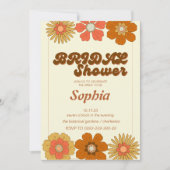 Retro 70er trendy BRAUTPARTY Einladung (Vorderseite)