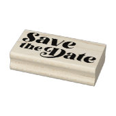 Retro 70er Typografy Wedding Save the Date Gummistempel (Stempel)
