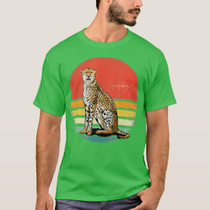 Retro 70er Vintag Cheetah Sunset Cheetah Animal lo T-Shirt