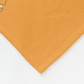 Retro 70er Vintag Floral Orange Fleecedecke (Ecke)