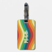 Retro 70er Vintag Gepäckanhänger (Rückseite vertikal)