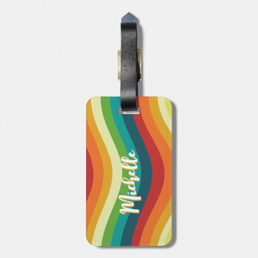 Retro 70er Vintag Gepäckanhänger (Rückseite vertikal)