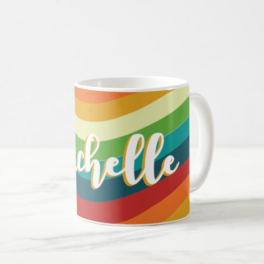 Retro 70er Vintag Kaffeetasse (VorderseiteRechts)