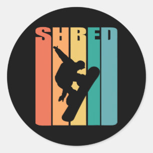 Retro 70er Vintag Snowboard Shirt Snowboarden Air Runder Aufkleber