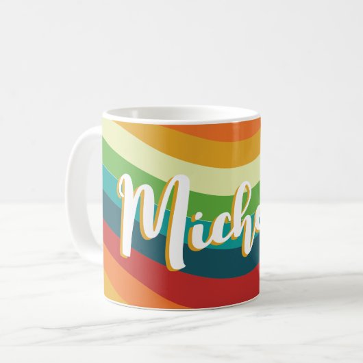 Retro 70er Vintage Kaffeetasse (Vorderseite Links)