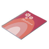 Retro 70er Vintager Personalisierter Name Notizblock (Linke Seite)