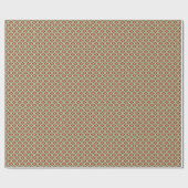 Retro-70er: Vintages Blumenmuster Geschenkpapier (Flach)