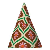 Retro-70er: Vintages Blumenmuster Partyhütchen (Rechts)
