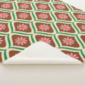 Retro-70er: Vintages Blumenmuster Sherpadecke (3/4)