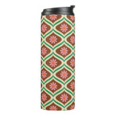 Retro-70er: Vintages Blumenmuster Thermosbecher (Nach links gedreht)