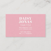 Retro 70er-Visitenkarte Abstrakt rosa Visitenkarte (Vorderseite)