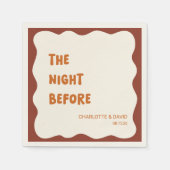 Retro 70er Wavy Ästhetische Probe Abendessen Serviette (Vorderseite)